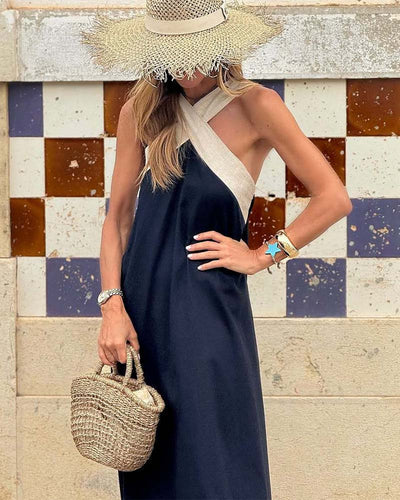 Double breasted collar Celia dress
