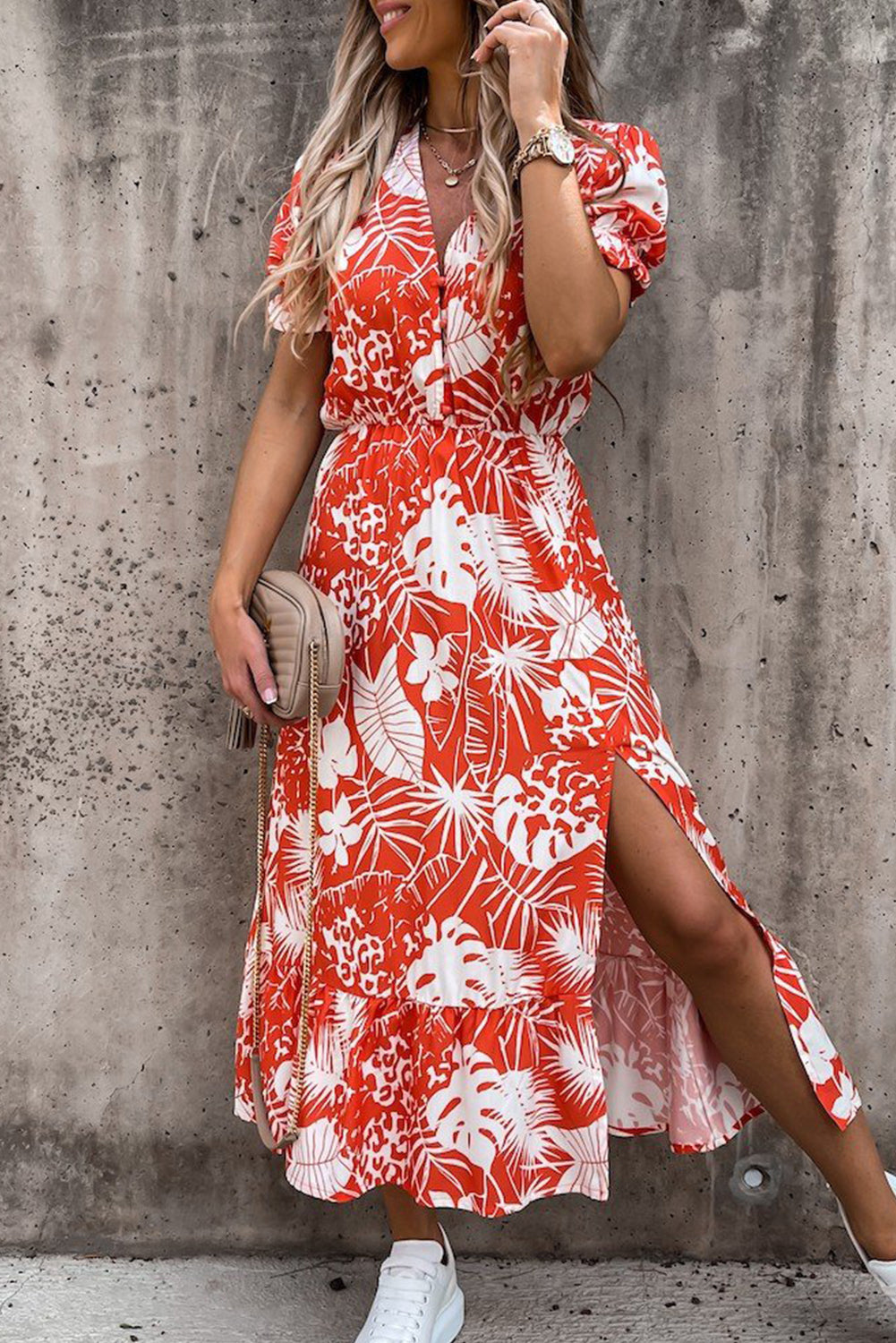 Pastel Floral Wrap Maxi Dress
