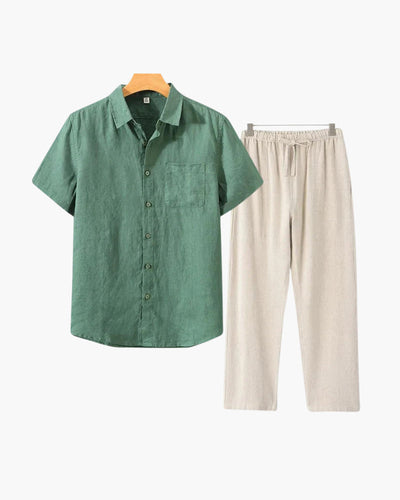 The Clairet Linen Set (Short Sleeve)