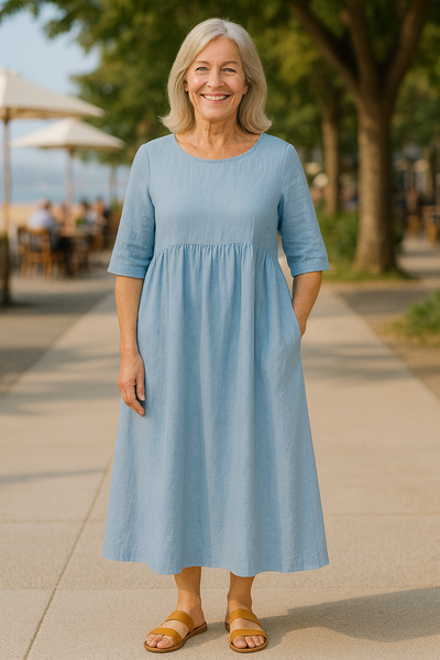 Anora| Flattering Cotton Pocket Dress