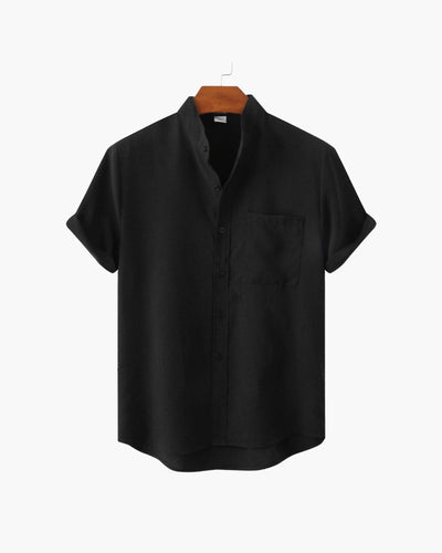 Mandarin collar shirt
