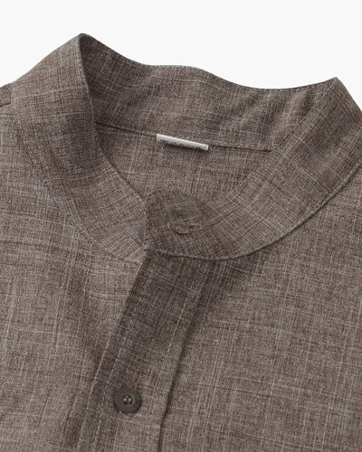 Mandarin collar shirt
