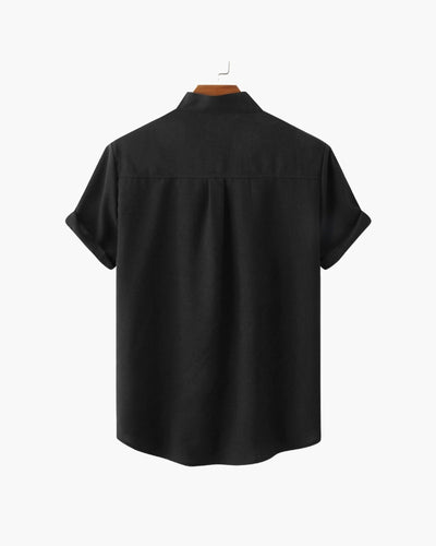 Mandarin collar shirt