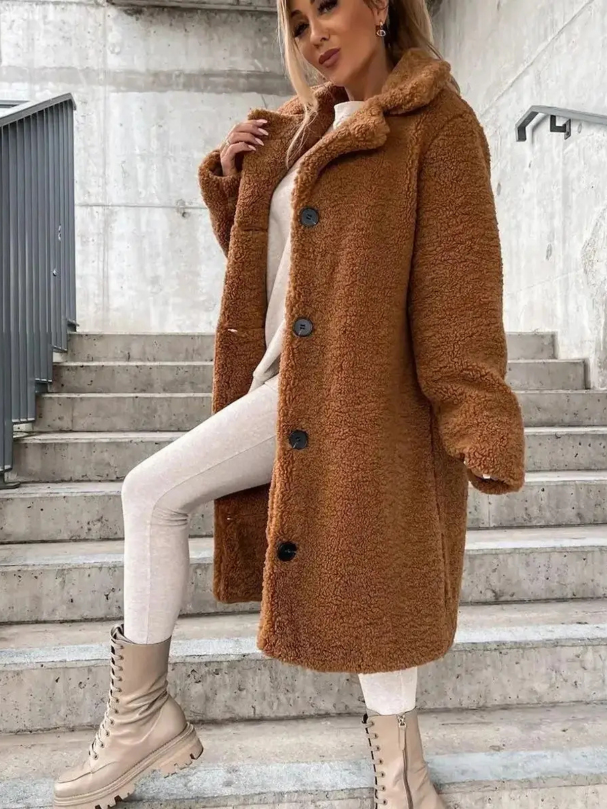 clair - Teddy long coat