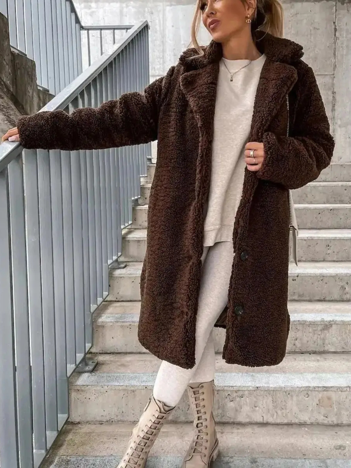 clair - Teddy long coat